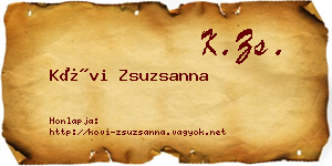 Kövi Zsuzsanna névjegykártya